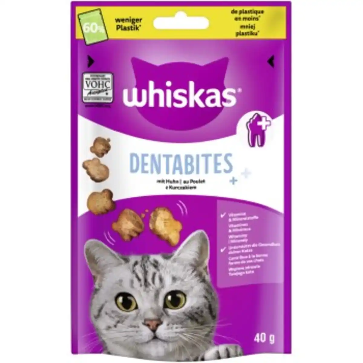 Bild 1 von Whiskas Snacks, Dentabites, Huhn 6x40 g