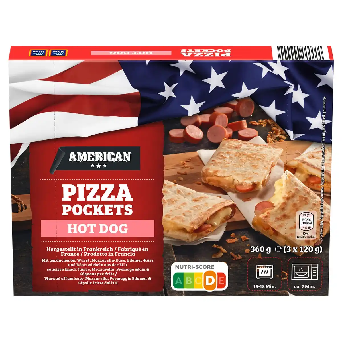 Bild 1 von AMERICAN Pizza Pockets 360 g, Hot Dog