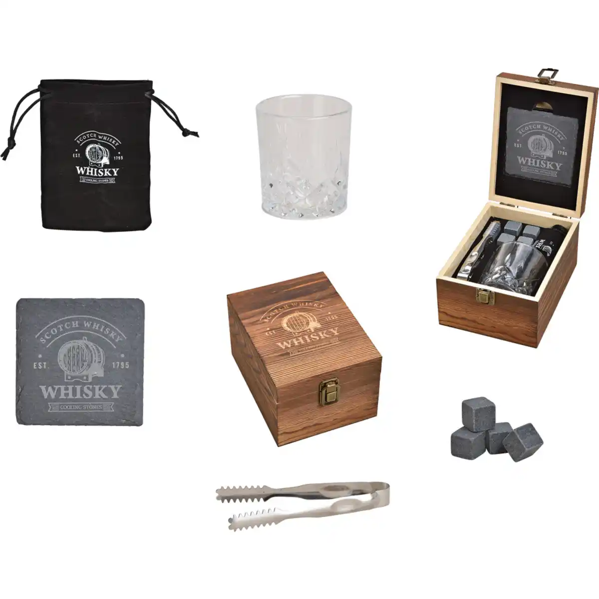 Bild 1 von Whisky-Set 8-teilig in Holzkiste