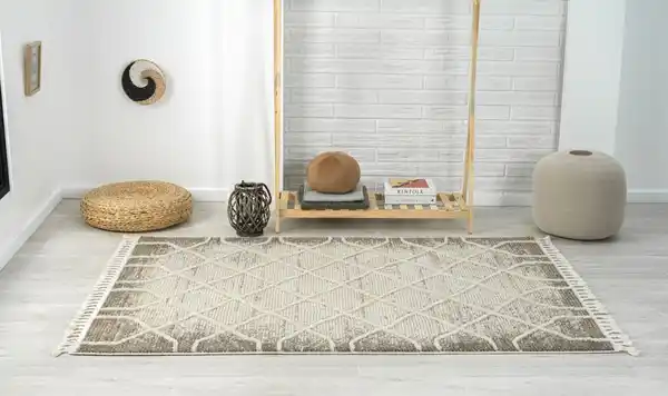 Bild 2 von Teppich Maya, 140cm x 200cm, Farbe Weiß, rechteckig, Florhöhe 15mm