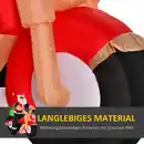 Bild 4 von Aufblasbarer Weihnachtsmann auf einem Motorrad 150 cm LED mit Gebläse Weihnachts-Party Weihnachtsdekoration Polyester Weiß+Rot+Grün 153 x 55 x 150 cm