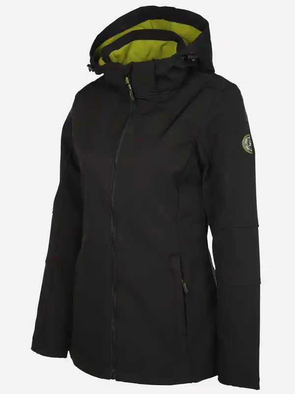 Bild 3 von Damen Softshelljacke mit Kapuze Schwarz
