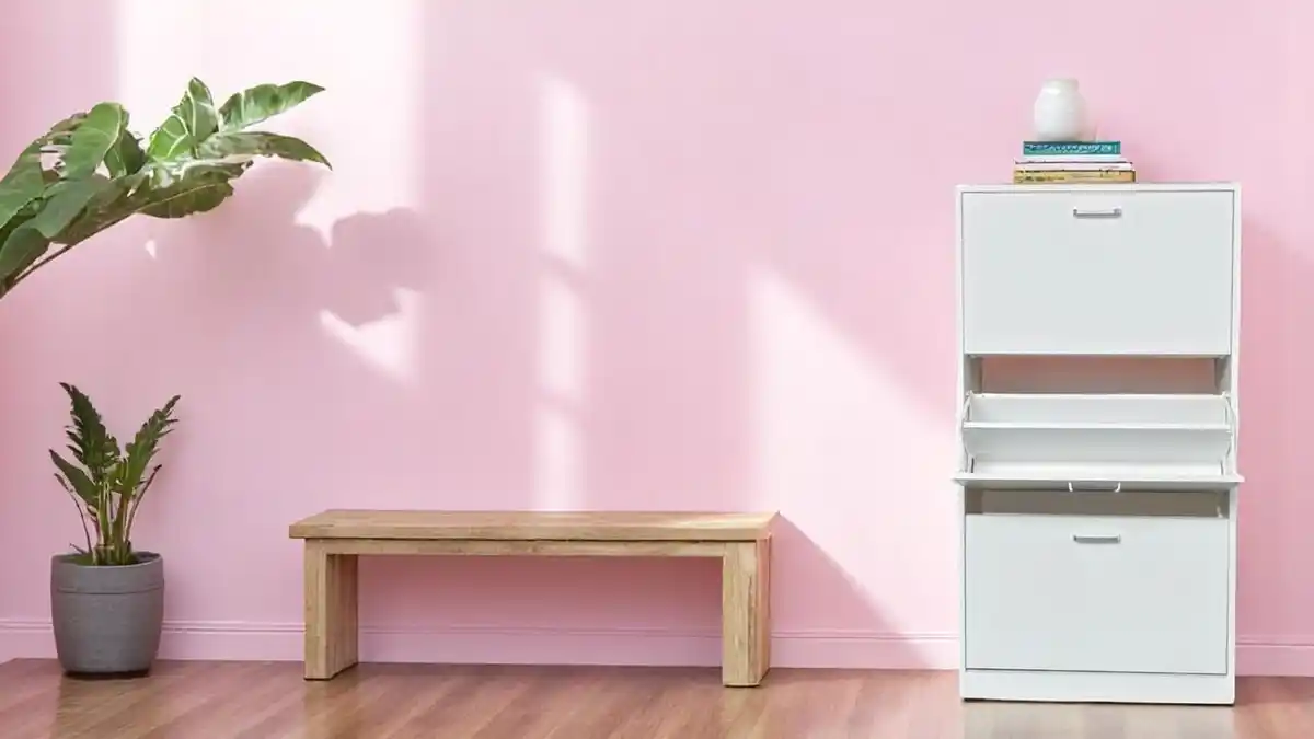 Bild 2 von LuxeFit Schuhschrank mit 3 Türen, ca.60 x 30 x 114,5 cm – Weiß