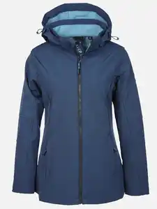 Damen Softshelljacke mit Kapuze Blau