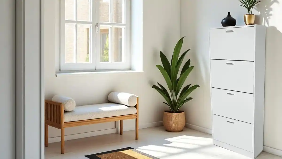 Bild 2 von Ravon Schuhschrank mit 4 Türen, ca. 63 x 24 x 150 cm – Weiß