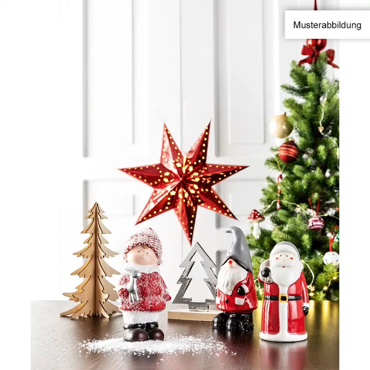 Bild 3 von LED-Papierstern - Rot