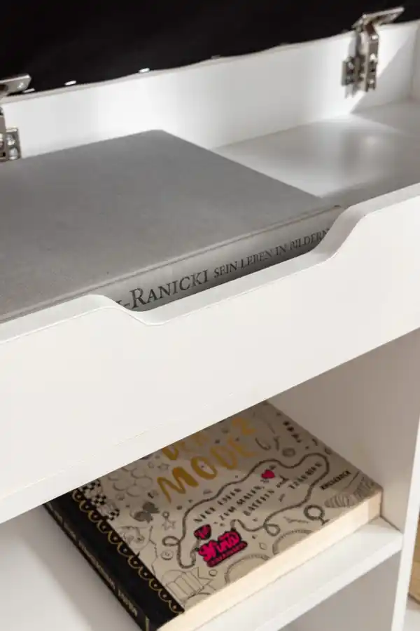 Bild 4 von Schuhschrank mit Sitzkissen & aufklappbare Sitzfläche, ca. 60 x 29,5 x 45 cm - Weiß