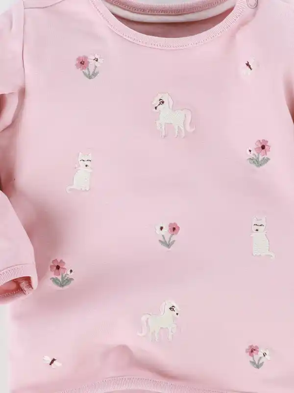 Bild 3 von Baby Mädchen Sweatshirt im 2er Pack Rosa