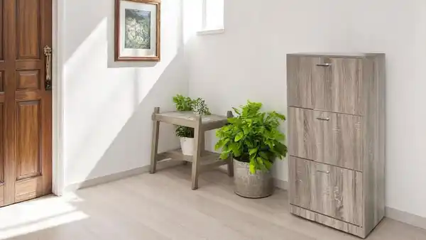 Bild 1 von LuxeFit Schuhschrank mit 3 Türen, ca. 60 x 30 x 114,5 cm – Holzoptik