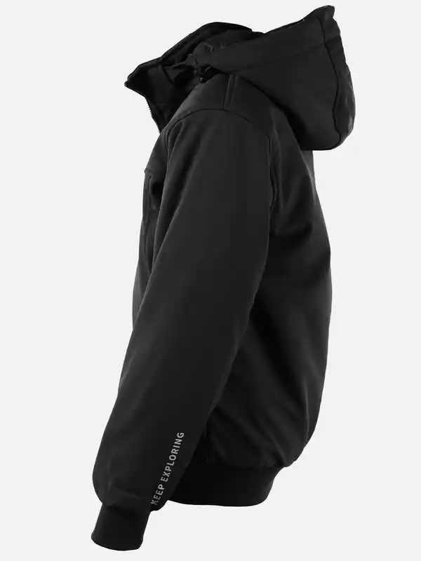 Bild 3 von Jungen Softshell Jacke mit Kapuze Schwarz