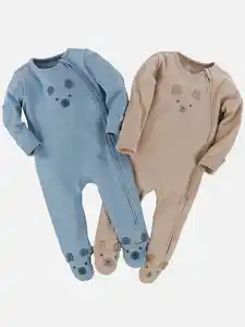 Baby Jungen Pyjama im 2er Pack Braun