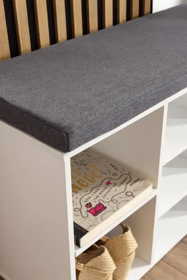 Bild 3 von Universal-/ Schuhschrank mit Sitzkissen - Weiß