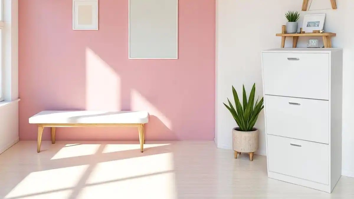 Bild 1 von LuxeFit Schuhschrank mit 3 Türen, ca.60 x 30 x 114,5 cm – Weiß