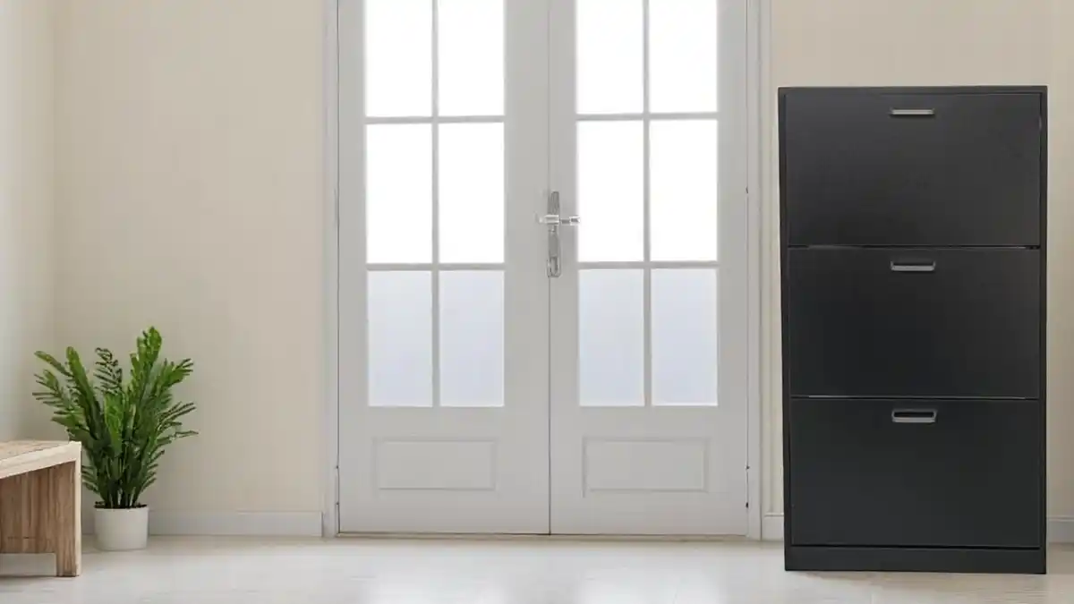 Bild 2 von LuxeFit Schuhschrank mit 3 Türen, ca. 60 x 30 x 114,5 cm – Schwarz