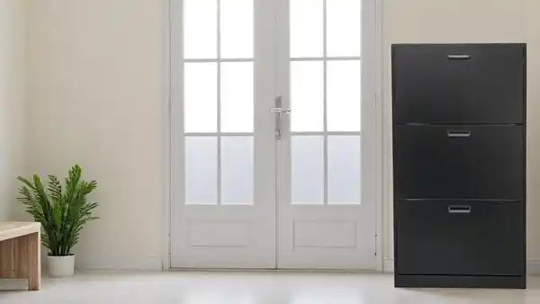 Bild 2 von LuxeFit Schuhschrank mit 3 Türen, ca. 60 x 30 x 114,5 cm – Schwarz