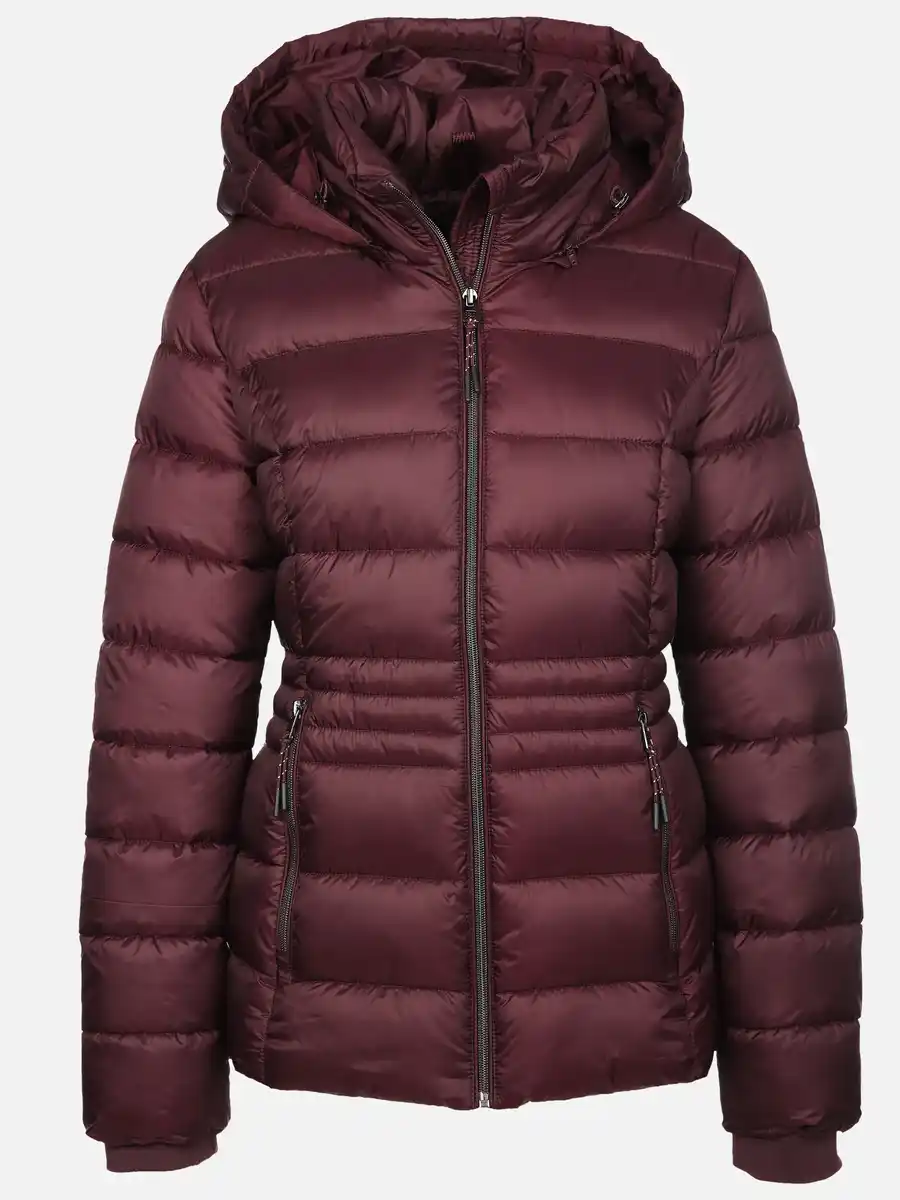 Bild 1 von Damen Steppjacke mit abnehmbarer Kapuze Rot