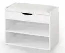 Bild 1 von Schuhschrank mit Sitzkissen & aufklappbare Sitzfläche, ca. 60 x 29,5 x 45 cm - Weiß
