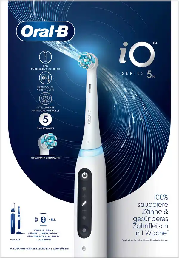 Bild 1 von Oral-B Elektrische Zahnbürste iO Series 5 Quite White, 1 Stk