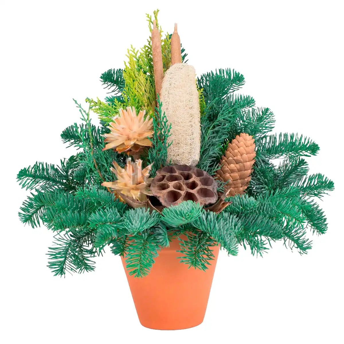 Bild 1 von Grabtopf-Gesteck mit Tanne