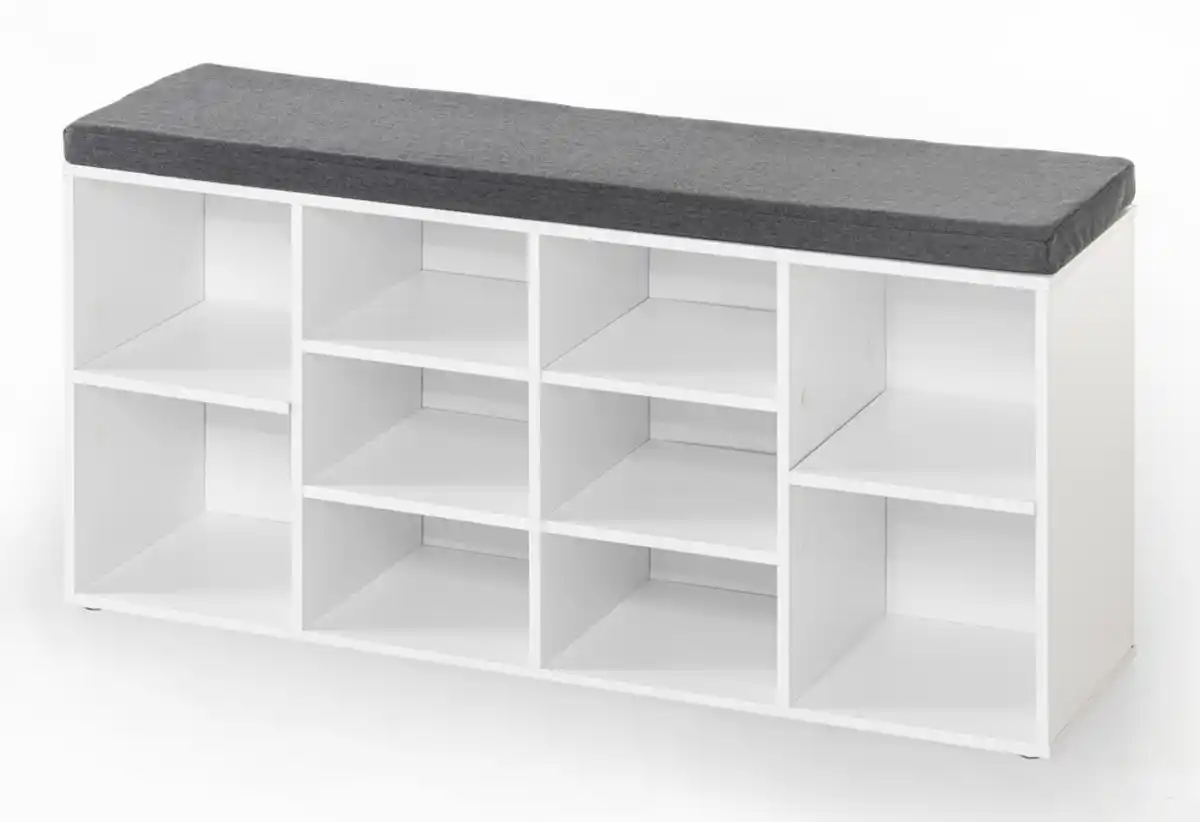 Bild 2 von Universal-/ Schuhschrank mit Sitzkissen - Weiß