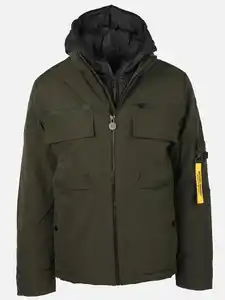 Herren Jacke 2in1 Optik Oliv