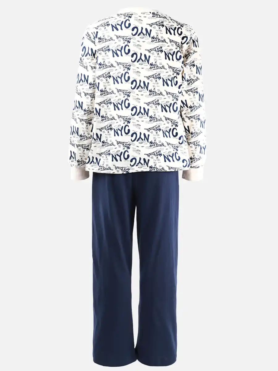 Bild 2 von Jungen Schlafanzug mit Frontprint Blau