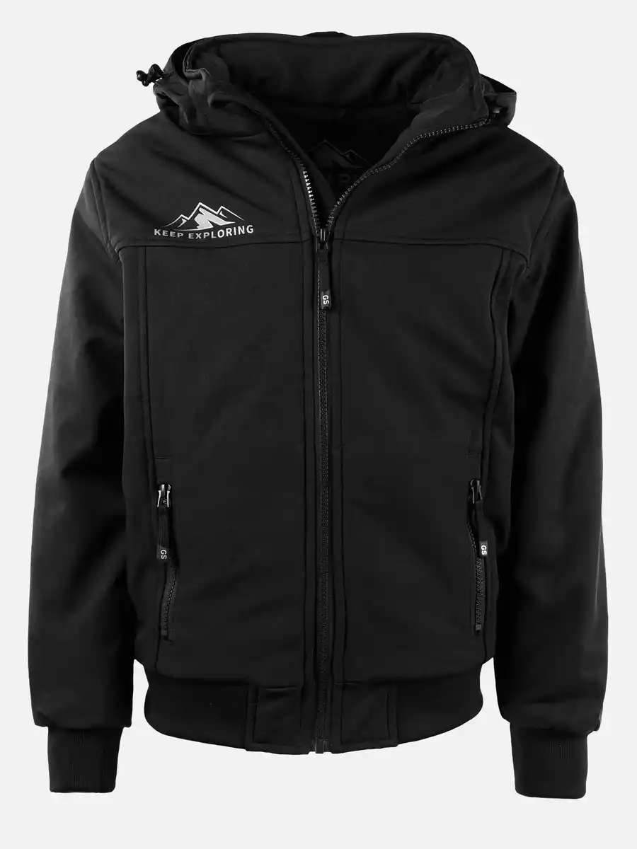 Bild 1 von Jungen Softshell Jacke mit Kapuze Schwarz