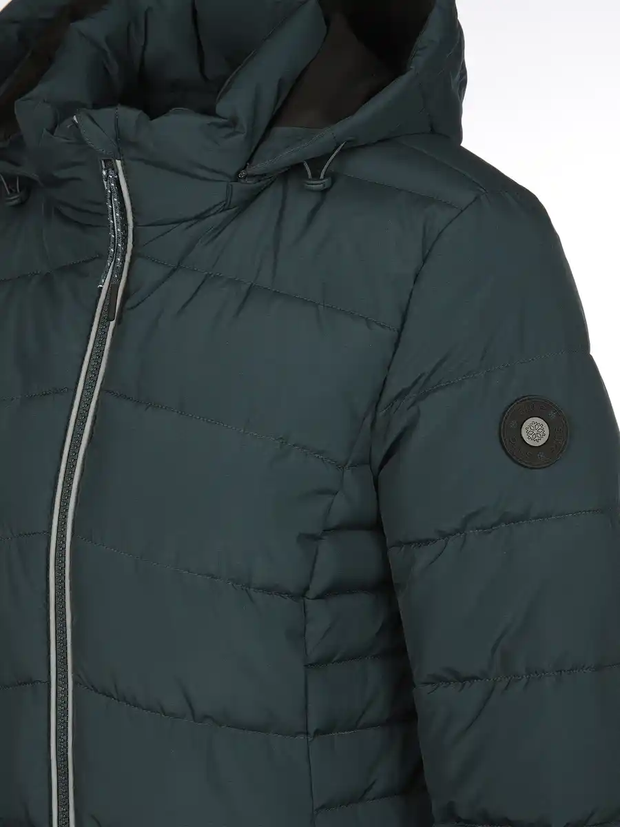 Bild 4 von Damen Steppjacke mit abnehmbarer Kapuze Türkis