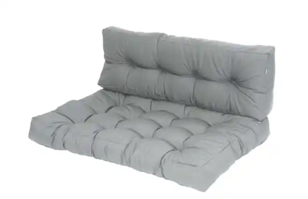 Bild 2 von XXL Outdoor Sitz- und Rückenkissen für Europaletten - Set "Stahlgrau"