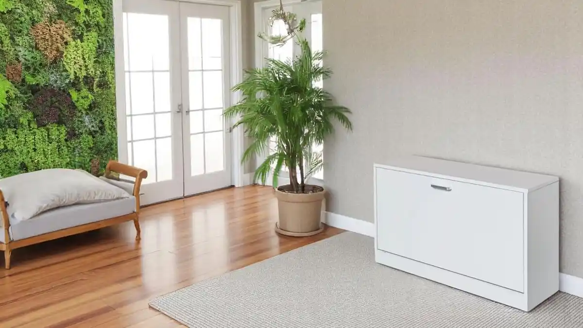 Bild 2 von Lumos Schuhschrank mit 2 Klappen, ca. 80 x 47 x 24 cm – Weiß