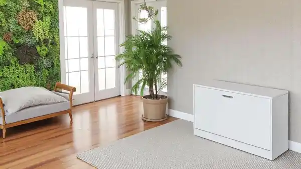 Bild 2 von Lumos Schuhschrank mit 2 Klappen, ca. 80 x 47 x 24 cm – Weiß