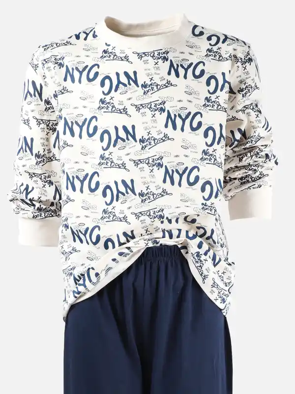 Bild 3 von Jungen Schlafanzug mit Frontprint Blau