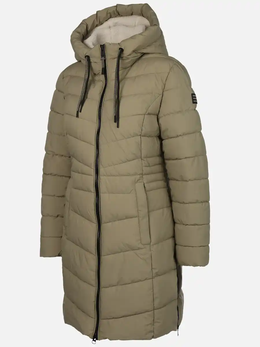 Bild 3 von Damen Steppmantel mit Kapuze Salbei