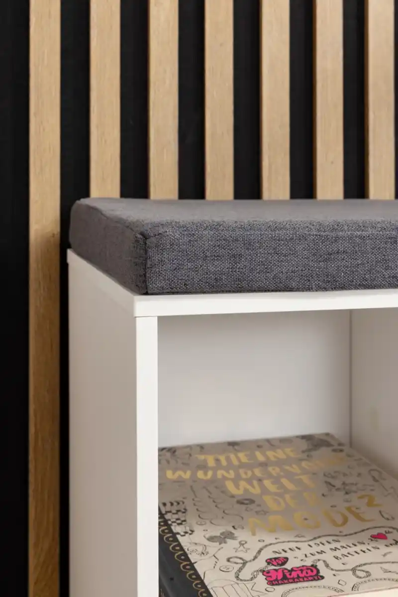 Bild 4 von Universal-/ Schuhschrank mit Sitzkissen - Weiß