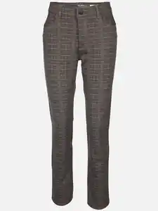 Damen Stoffhose im Karostyle Braun