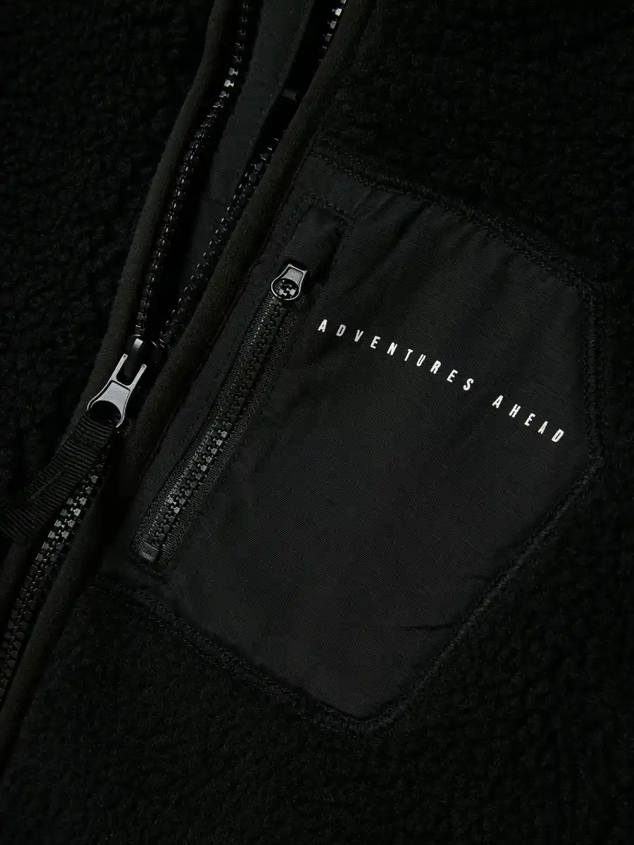 Bild 3 von Kinder Sherpa-Jacke Schwarz