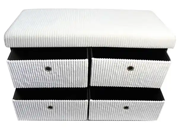 Bild 2 von Sitztruhe mit 4 Schubladen, ca. 76 x 38 x 42 cm - Weiß