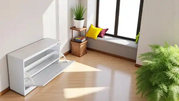 Bild 3 von Lumos Schuhschrank mit 2 Klappen, ca. 80 x 47 x 24 cm – Weiß