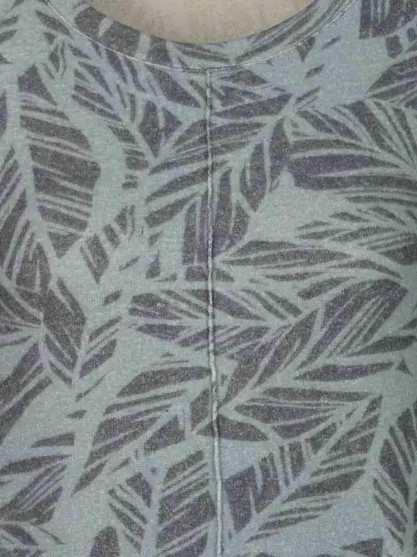 Bild 3 von Damen Flauschshirt mit Blätterprint Blau