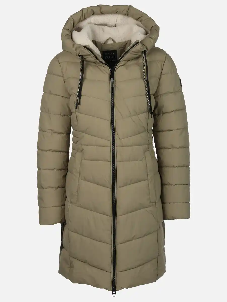 Bild 1 von Damen Steppmantel mit Kapuze Salbei