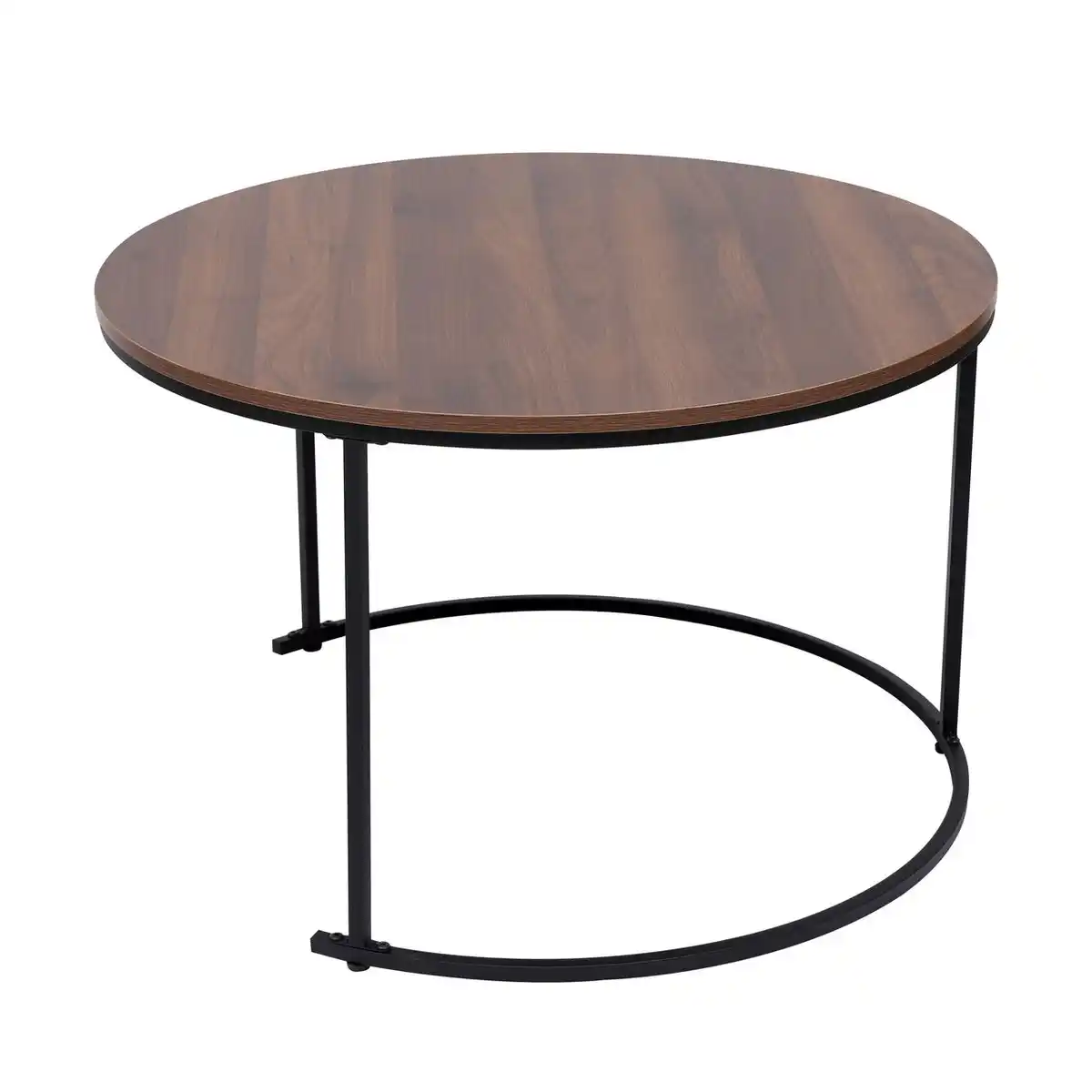 Bild 3 von 2-tlg. Kaffeetisch, ca. 80.0 x 80.0 x 48.0 cm // 48.0 x 48.0 x 42.0 cm - Braun