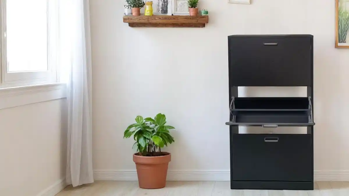 Bild 3 von LuxeFit Schuhschrank mit 3 Türen, ca. 60 x 30 x 114,5 cm – Schwarz