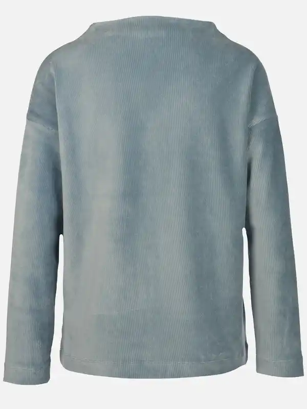 Bild 2 von Damen Rippshirt in Nicki-Jersey Blau