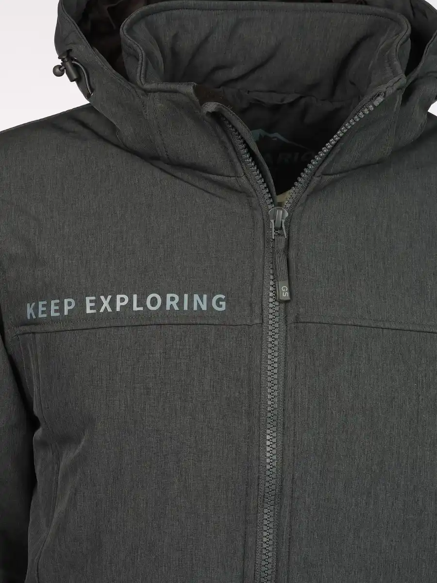 Bild 4 von Herren Softshelljacke mit Kapuze Grau