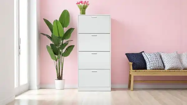 Bild 3 von Ravon Schuhschrank mit 4 Türen, ca. 63 x 24 x 150 cm – Weiß