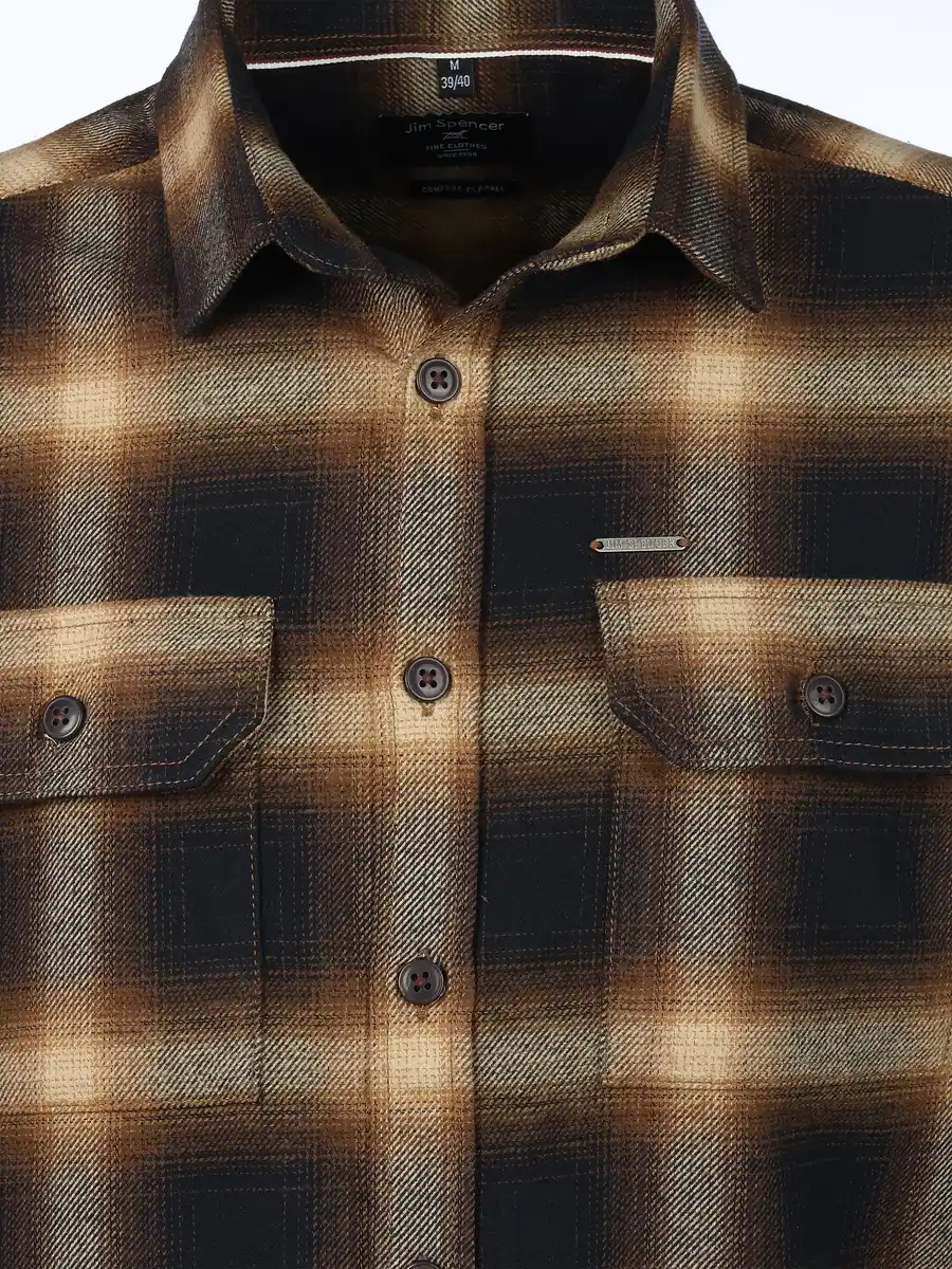 Bild 3 von Herren Flanellhemd als Overshirt Melange Grau