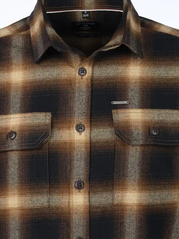 Bild 3 von Herren Flanellhemd als Overshirt Melange Grau