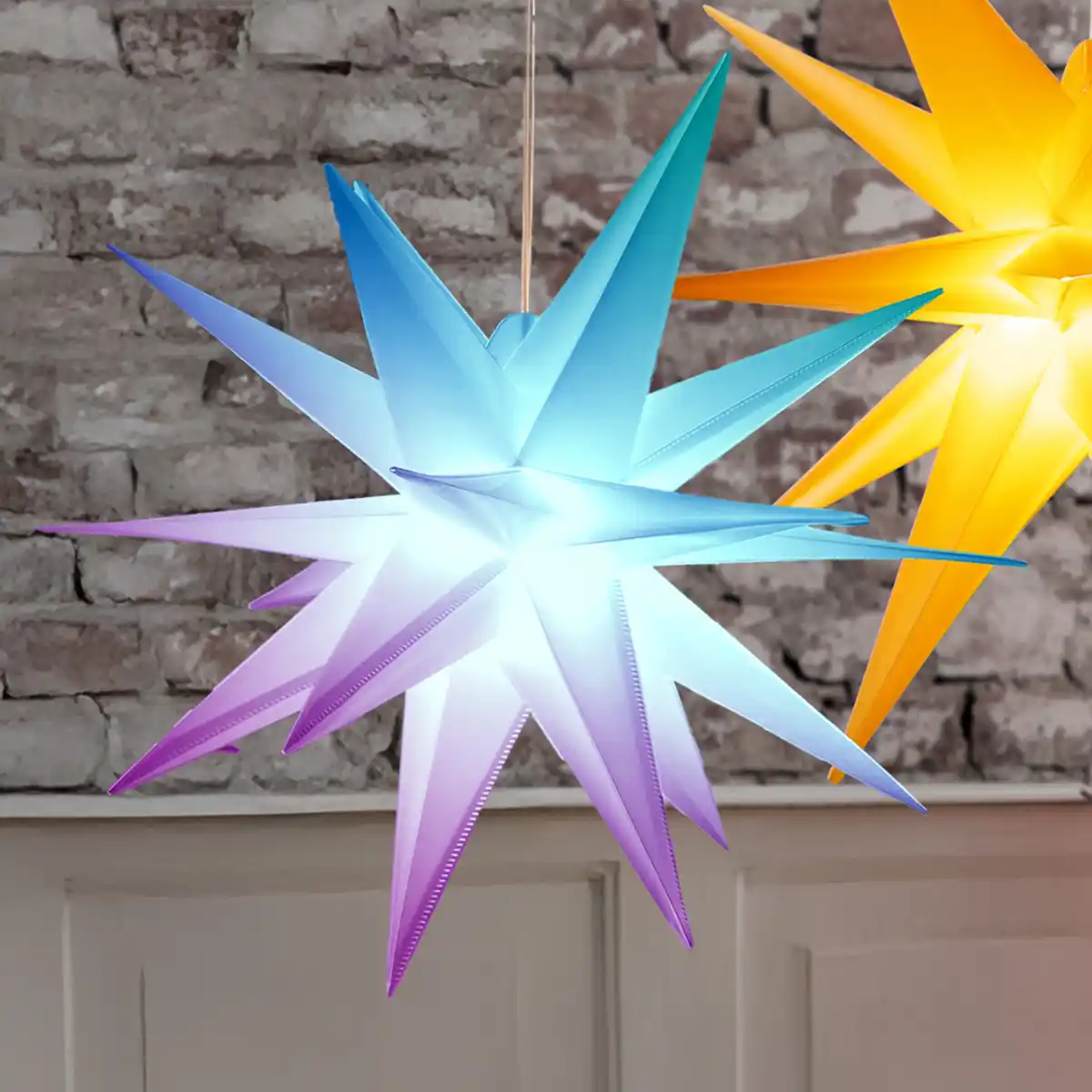 Bild 2 von 3D-LED-Leuchtstern - Mit RGB-Farbwechsel