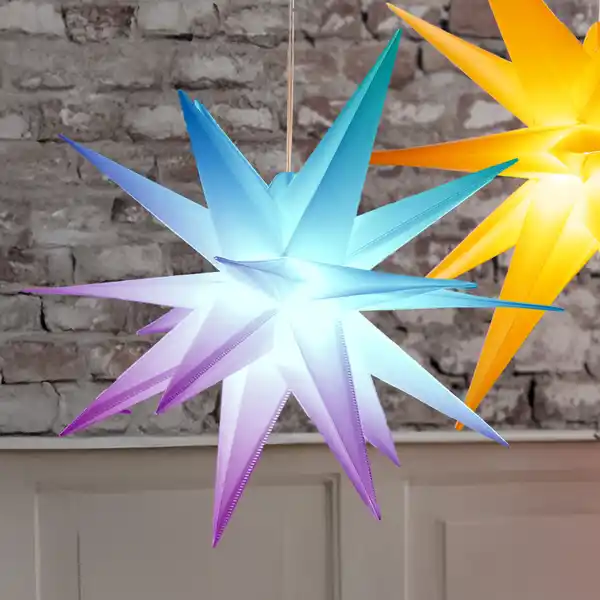 Bild 2 von 3D-LED-Leuchtstern - Mit RGB-Farbwechsel