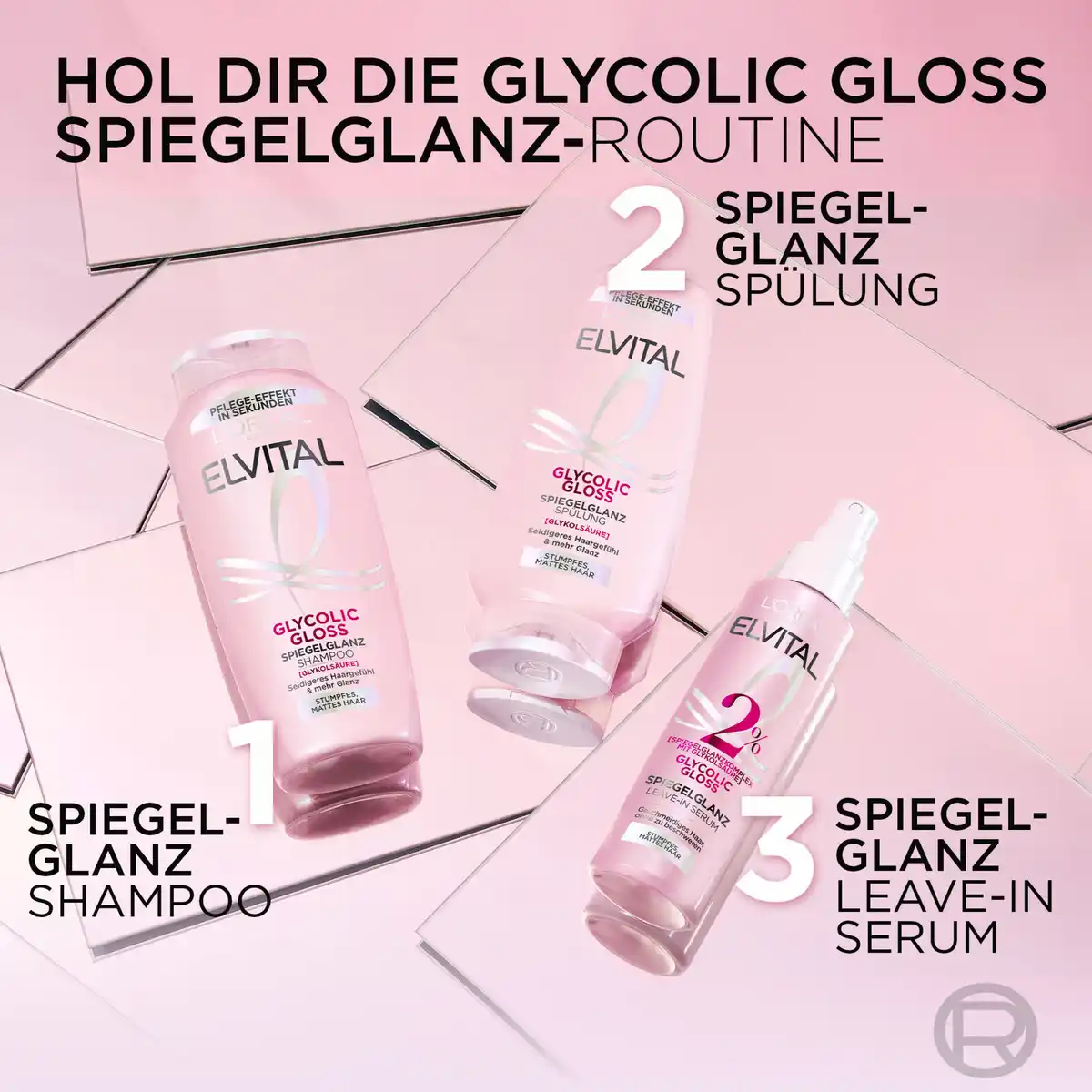 Bild 4 von L’Oréal Paris Elvital Glycolic Gloss Spiegelglanz Spülung, 250 ml